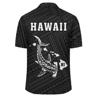 Kakau Polynesian Hammerhead Shark Map Hawaii Shirt - White - Polynesian Pride