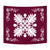Hawaiian Quilt Maui Plant And Hibiscus Tappestry - White Burgundy - AH Wall Tapestry White - Polynesian Pride