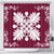 Hawaiian Quilt Maui Plant And Hibiscus Shower Curtain - White Burgundy - AH 177 x 172 (cm) White - Polynesian Pride