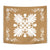 Hawaiian Quilt Maui Plant And Hibiscus Tappestry - White Gold - AH Wall Tapestry White - Polynesian Pride