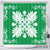 Hawaiian Quilt Maui Plant And Hibiscus Shower Curtain - White Green - AH 177 x 172 (cm) White - Polynesian Pride