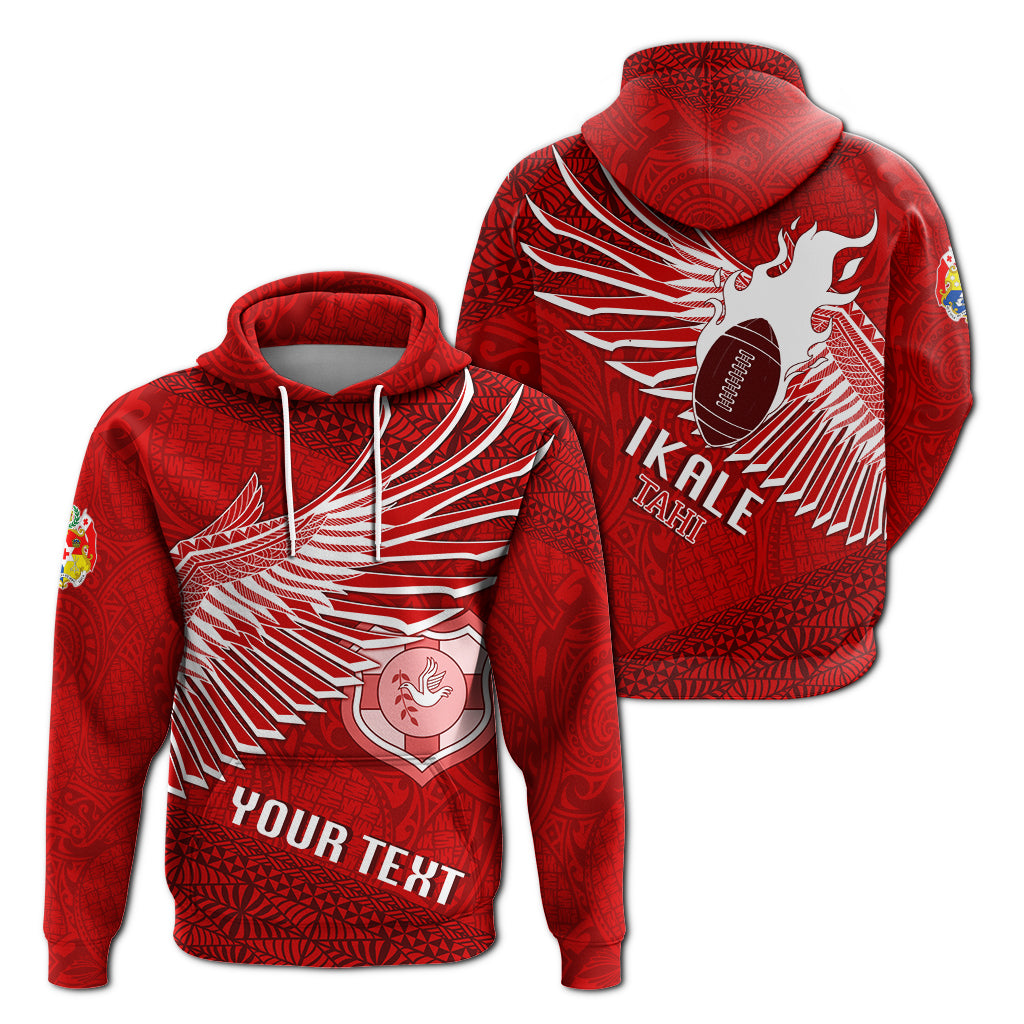 Custom Tonga Rugby Hoodie Ikale Tahi Soaring Wings LT7 - Polynesian Pride