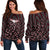 New Zealand Off Shoulder Sweater Maori Graphic Tee patterns Red LT6 - Polynesian Pride