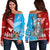 (Custom Personalised) Tonga Ngatu And Fiji Tapa Women Off Shoulder Sweater Together LT8 - Polynesian Pride