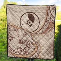 Yap State Premium Quilt - Hibiscus Flowers Vintage Style - Polynesian Pride