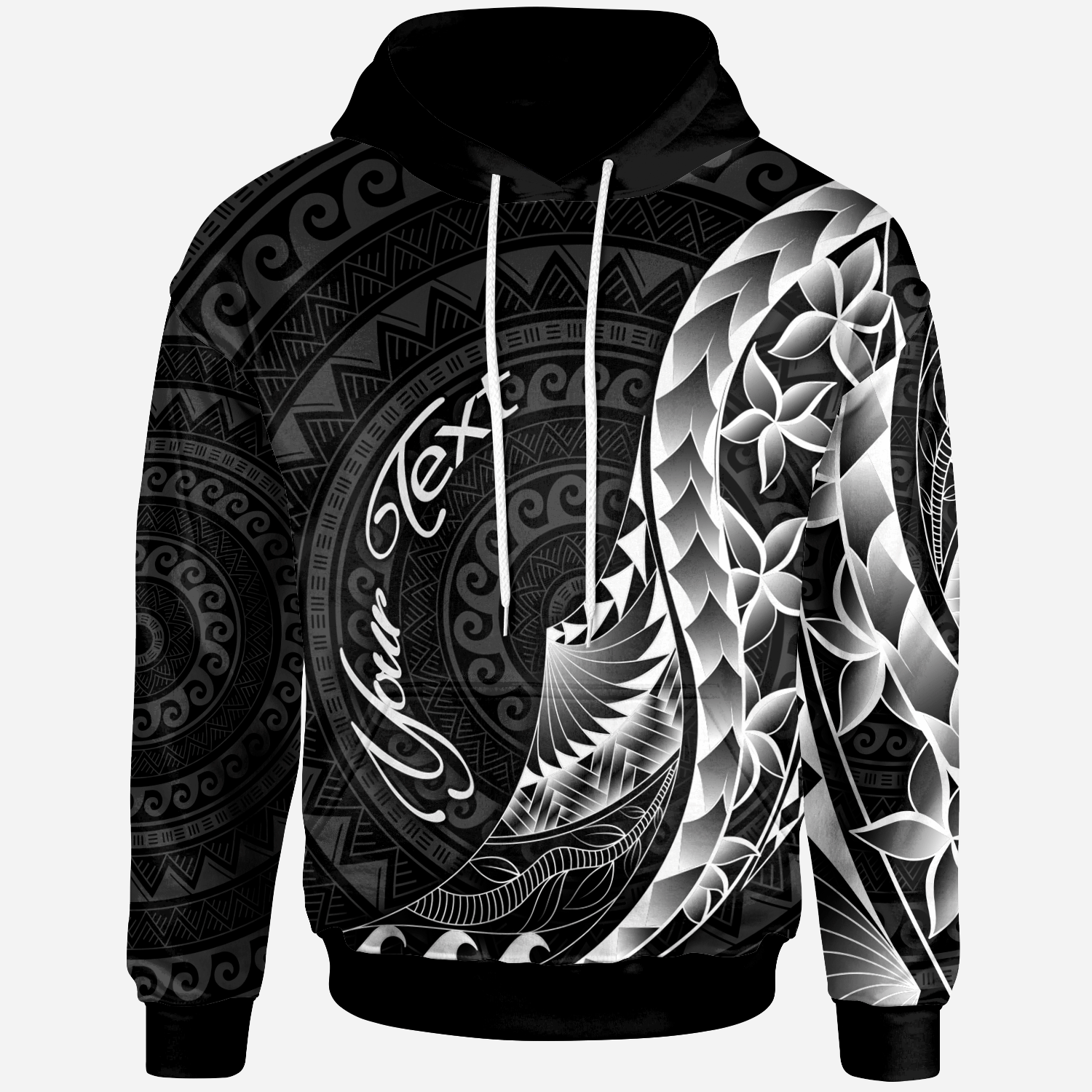 Northern Mariana Islands Hoodie Custom Polynesian Pattern Style Unisex Black - Polynesian Pride