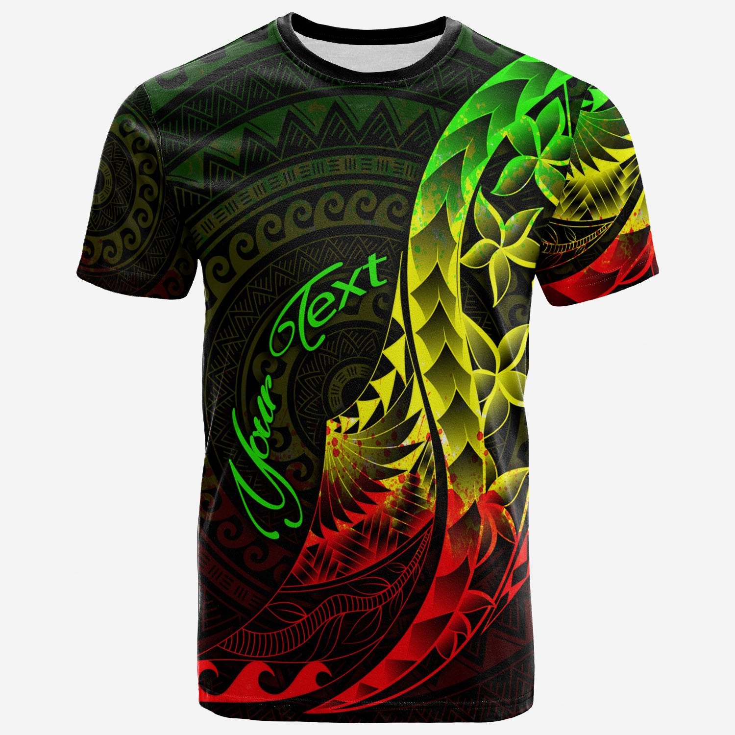 Samoa T Shirt Custom Polynesian Pattern Style Reggae Color Unisex Art - Polynesian Pride