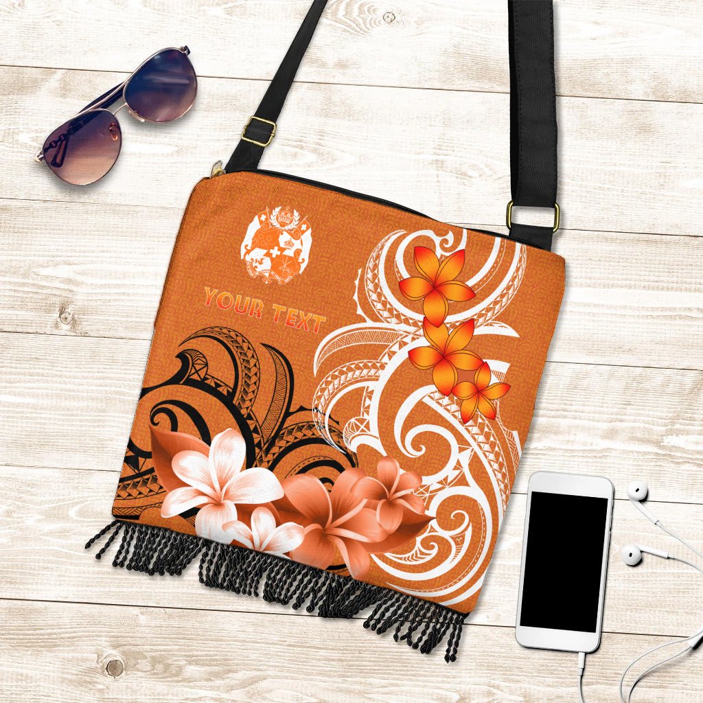 Custom Tonga Personalised Boho Handbag - Tongan Spirit One Style One Size Orange - Polynesian Pride