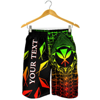 Hawaii Custom Personalised Men's Shorts - Kanaka Maoli Rocket Style (Reggae) - Polynesian Pride