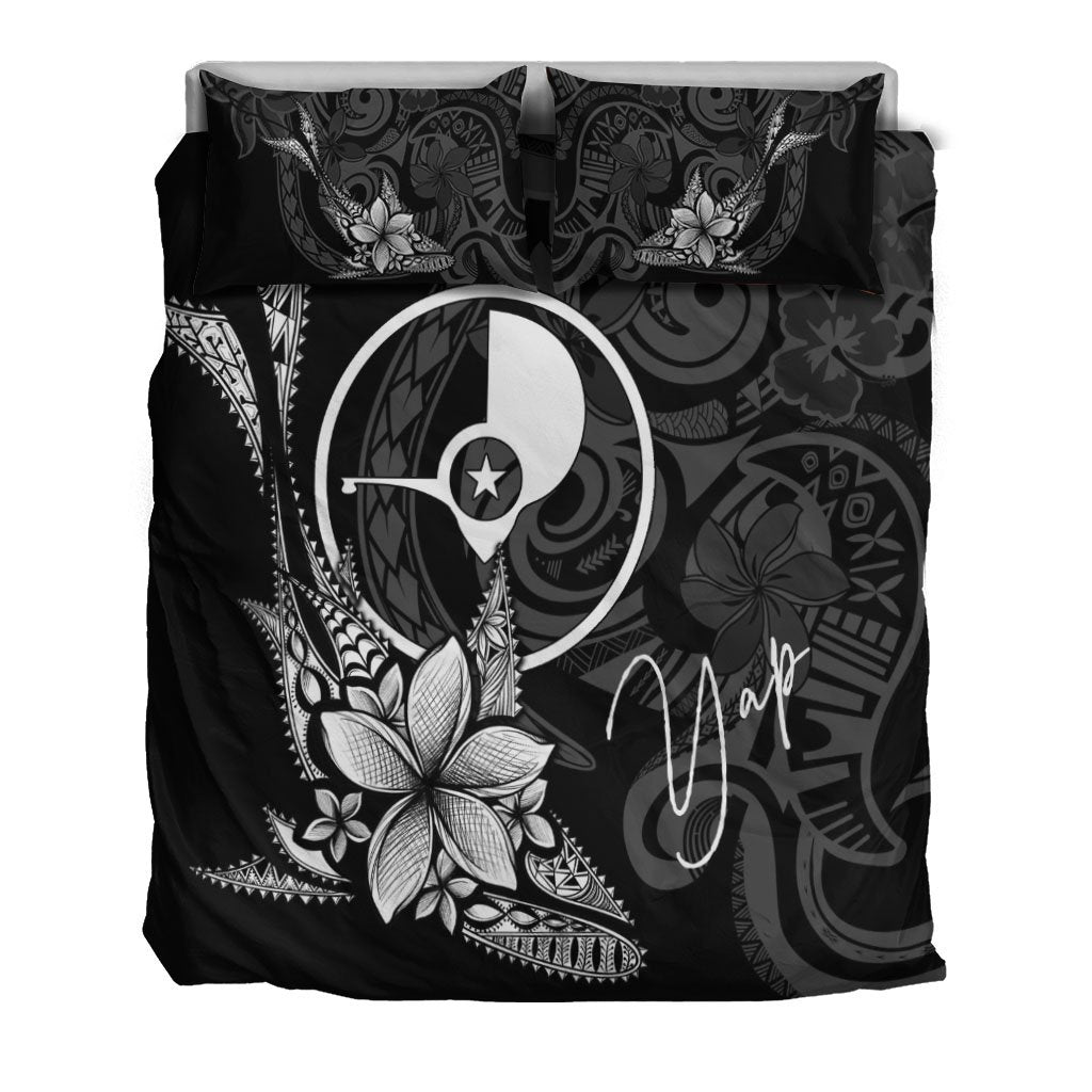 Yap State Bedding Set - Fish With Plumeria Flowers Style - Polynesian Pride