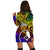 Yap Custom Personalised Hoodie Dress - Rainbow Polynesian Pattern - Polynesian Pride