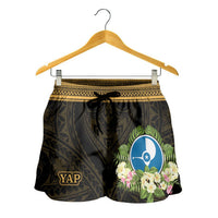 Yap State Women's Shorts - Polynesian Gold Patterns Collection - Polynesian Pride