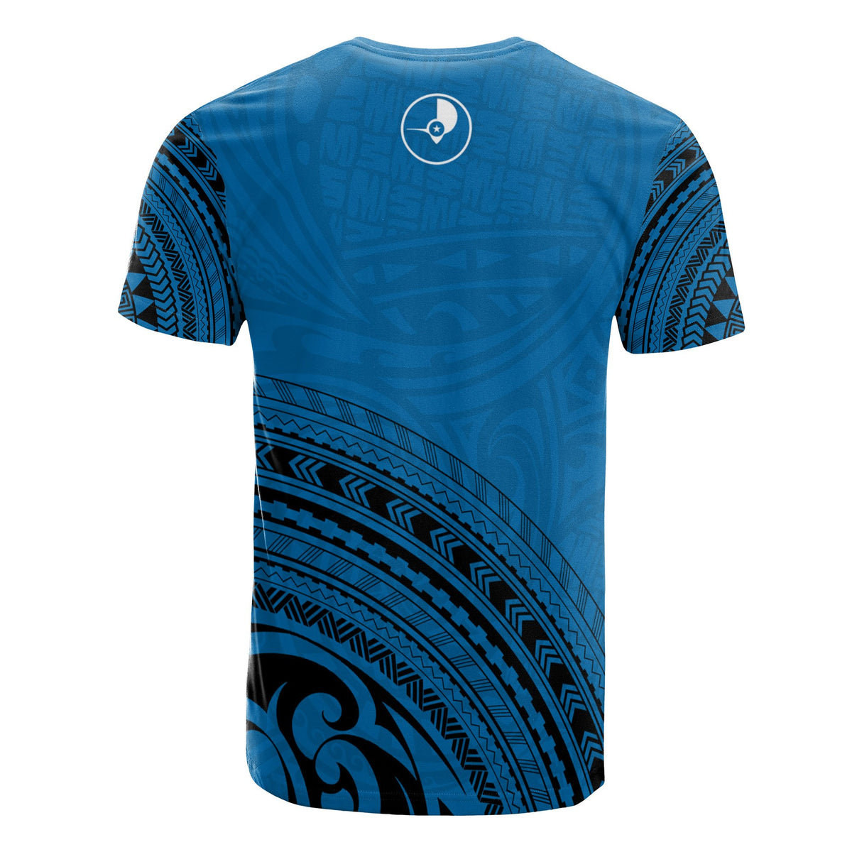 Yap All Over T Shirt Yap Flag Polynesian Tribal BLue Version - Polynesian Pride
