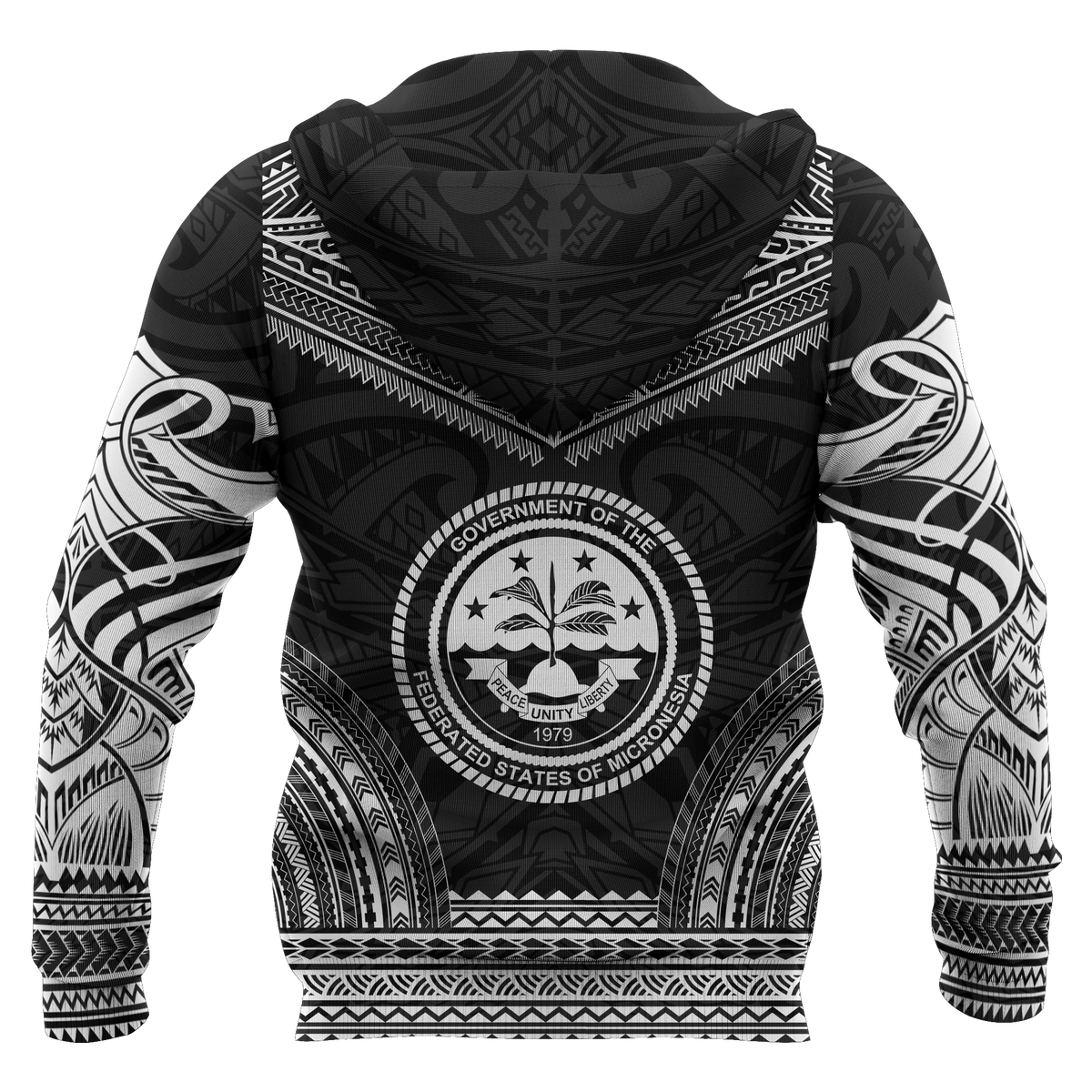 Yap Polynesian Chief Hoodie Black Version - Polynesian Pride
