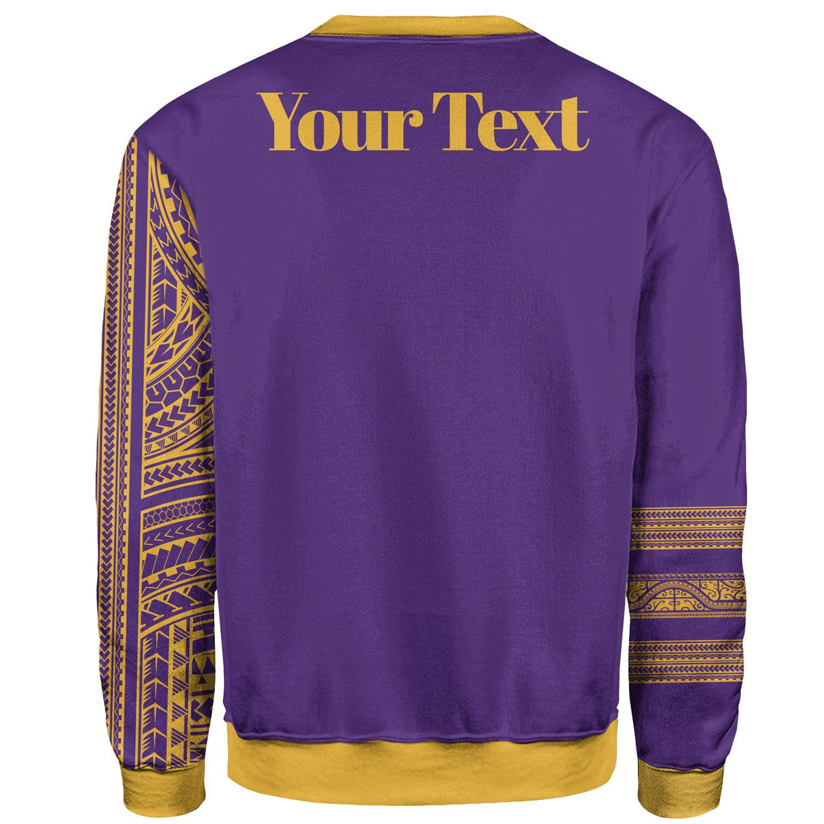 Hawaii Sweatshirt - Custom Personalised Kanaka Maoli Simple Style Yellow Purple Color - Polynesian Pride