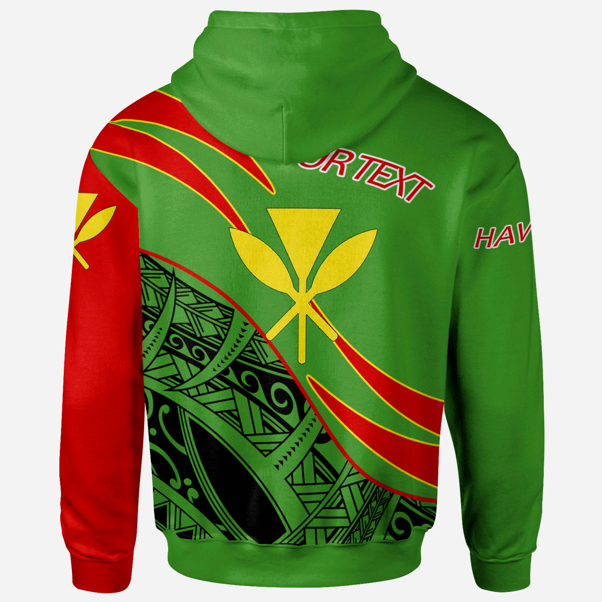 Hawaii Kanaka Maoli Hoodie Custom Symmetrical Lines - Polynesian Pride