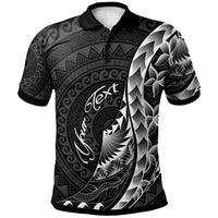 New Caledonia Polo Shirt Custom Polynesian Pattern Style Unisex Black - Polynesian Pride