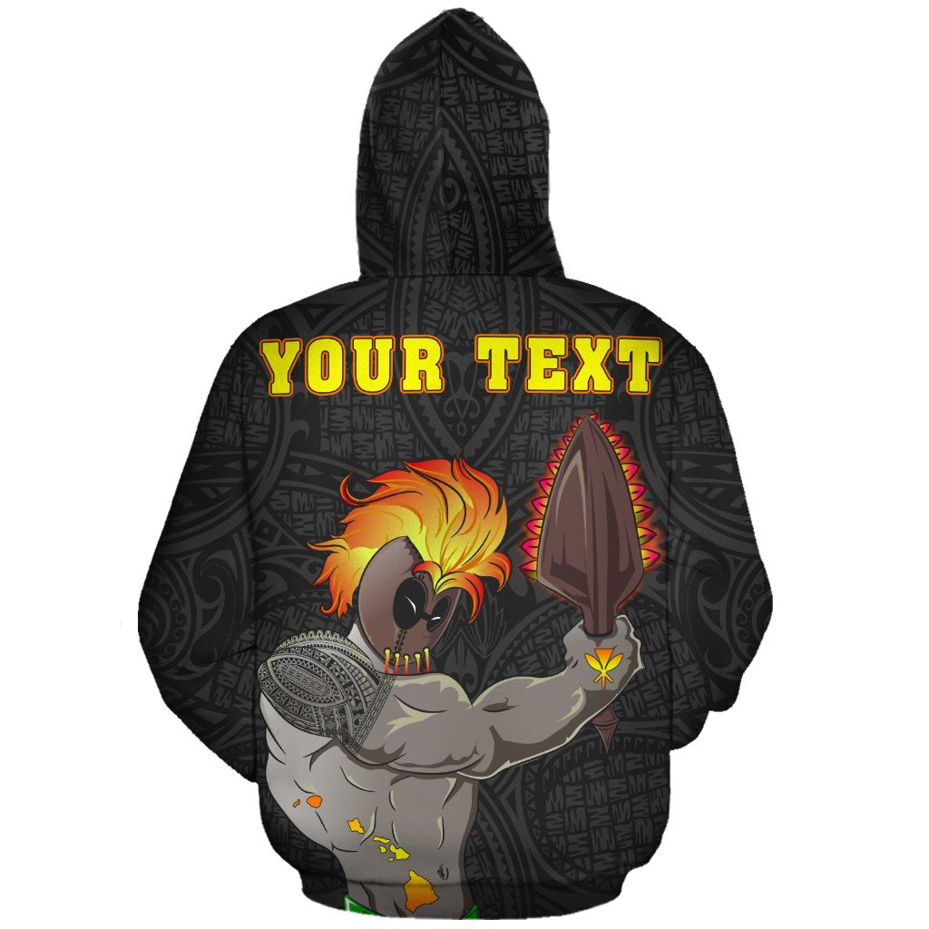 Hawaii Weapon Kanaka Warrior Hoodie (Zip) - Polynesian Pride