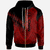 Northern Mariana Islands Zip Hoodie Red Color Symmetry Style Unisex Black - Polynesian Pride