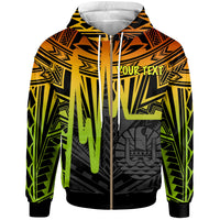 Tahiti Custom Zip up Hoodie Tahiti Seal In Heartbeat Patterns Style (Reggea) Unisex Reggea - Polynesian Pride