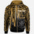 Hawaii Custom Zip up Hoodie Kanaka Maoli With Polynesian Pattern In Heartbeat Style (Gold) Unisex Gold - Polynesian Pride