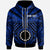 Cook Island Custom Zip up Hoodie Seal With Polynesian Tattoo Style (Blue) Unisex Blue - Polynesian Pride