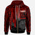 Tahiti Zip up Hoodie Tahiti Seal In Heartbeat Patterns Style (Red) Unisex Red - Polynesian Pride