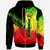 Pohnpei Zip Hoodie Reggage Color Symmetry Style Unisex Black - Polynesian Pride