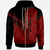 Wallis and Futuna Zip Hoodie Red Color Symmetry Style Unisex Black - Polynesian Pride