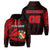 (Custom and Number) Tonga Zip Hoodie Kalia Polynesian NO.1 LT6 Unisex Red - Polynesian Pride