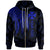 Wallis and Futuna Custom Zip up Hoodie Polynesian Wings Blue Unisex Blue - Polynesian Pride