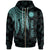 Nauru Custom Zip up Hoodie Polynesian Wings Turquoise Unisex Turquoise - Polynesian Pride