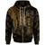 New Caledonia Custom Zip up Hoodie Polynesian Wings Golden Unisex Golden - Polynesian Pride