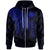 Nauru Custom Zip up Hoodie Polynesian Wings Blue Unisex Blue - Polynesian Pride