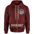 Samoa Zip Hoodie Custom Fagaitua High School Polynesian Patterns Unisex Red - Polynesian Pride