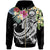 FSM Polynesian Zip up Hoodie Summer Plumeria (Black) Unisex Black - Polynesian Pride