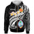 Guam Zip up Hoodie Guam Seal Polynesian Patterns Plumeria (Black) Unisex Black - Polynesian Pride