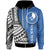 Yap Custom Zip up Hoodie Coat of Arm and Polynesian Patterns Unisex Blue - Polynesian Pride