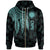 Northern Mariana Islands Polynesian Zip up Hoodie Polynesian Wings Turquoise Unisex Turquoise - Polynesian Pride