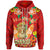 Hawaii Zip up Hoodie Aloha Hawaii Tiki Statue (Red) Unisex Red - Polynesian Pride