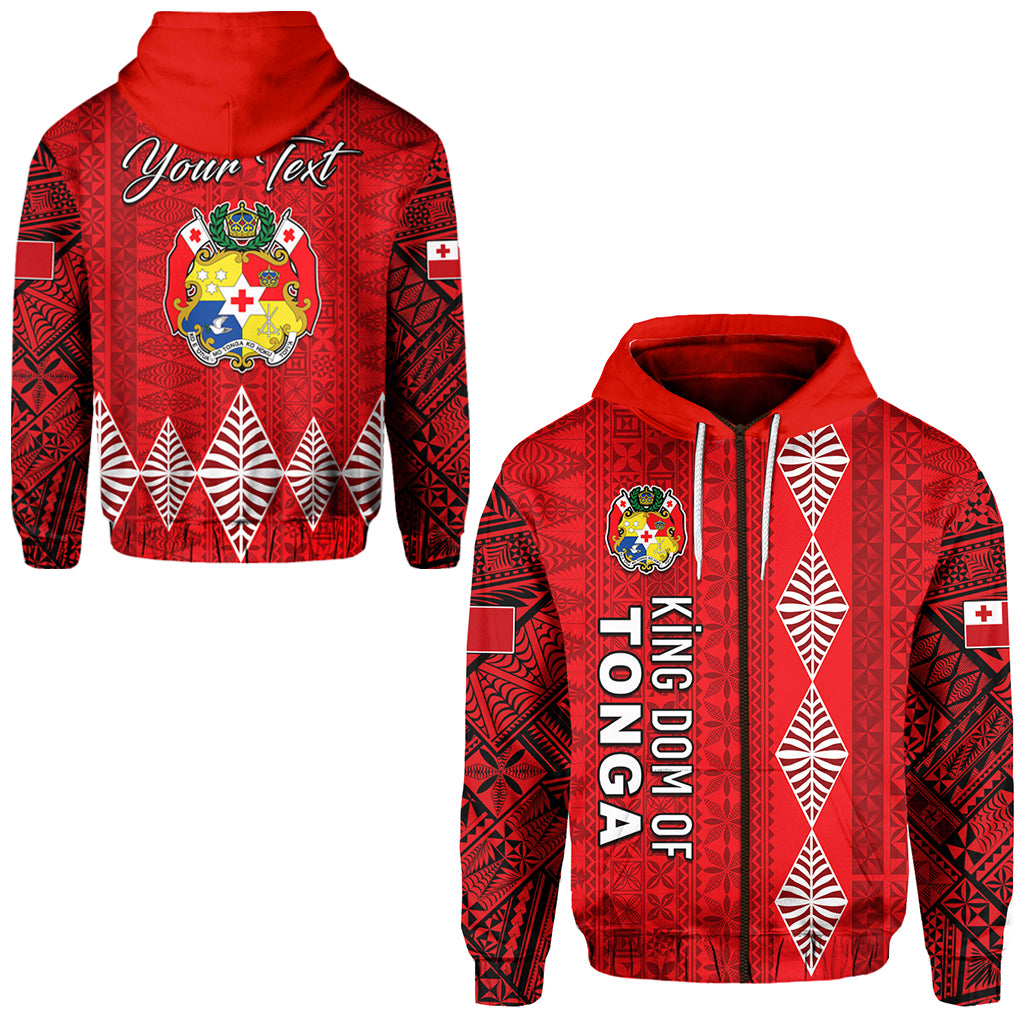 Custom Kingdom of Tonga Zip Hoodie 2021 Tonga National Day LT13 Unisex Red - Polynesian Pride