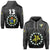 Custom The Kukis Zip Hoodie Cook Islands Rugby Black Custom Text and Number LT13 Unisex Black - Polynesian Pride