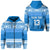 (Custom Text and Number) Bula Fiji Zip Hoodie Tapa Pattern LT13 Unisex Blue - Polynesian Pride