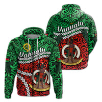 Vanuatu Zip Hoodie Simple LT13 Unisex Green - Polynesian Pride