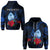 Custom Guam Zip Hoodie Polynesian Flowers LT13 Unisex Blue - Polynesian Pride