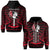 Custom Polynesian Red Raiders Zip Hoodie Kahuku Hawaii School LT13 Unisex Black - Polynesian Pride