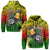 Custom The Shaka Hawaii Hoodie Tropical Flowers Reggae Version LT13 Zip Hoodie Reggae - Polynesian Pride