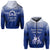 Custom Tupou College Zip Hoodie Old Boys Tongan Tapa Class Year and Your Text LT13 Unisex Blue - Polynesian Pride