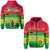 Custom Vanuatu Color Zip Hoodie Six Provinces and Map LT13 Unisex Red - Polynesian Pride