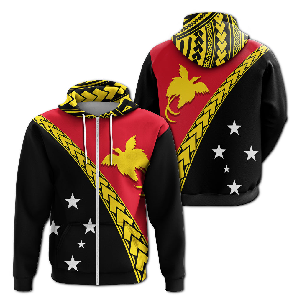 PNG Hibiscus Tribal Pattern Hoodie Bird of Paradise LT7 - Polynesian Pride